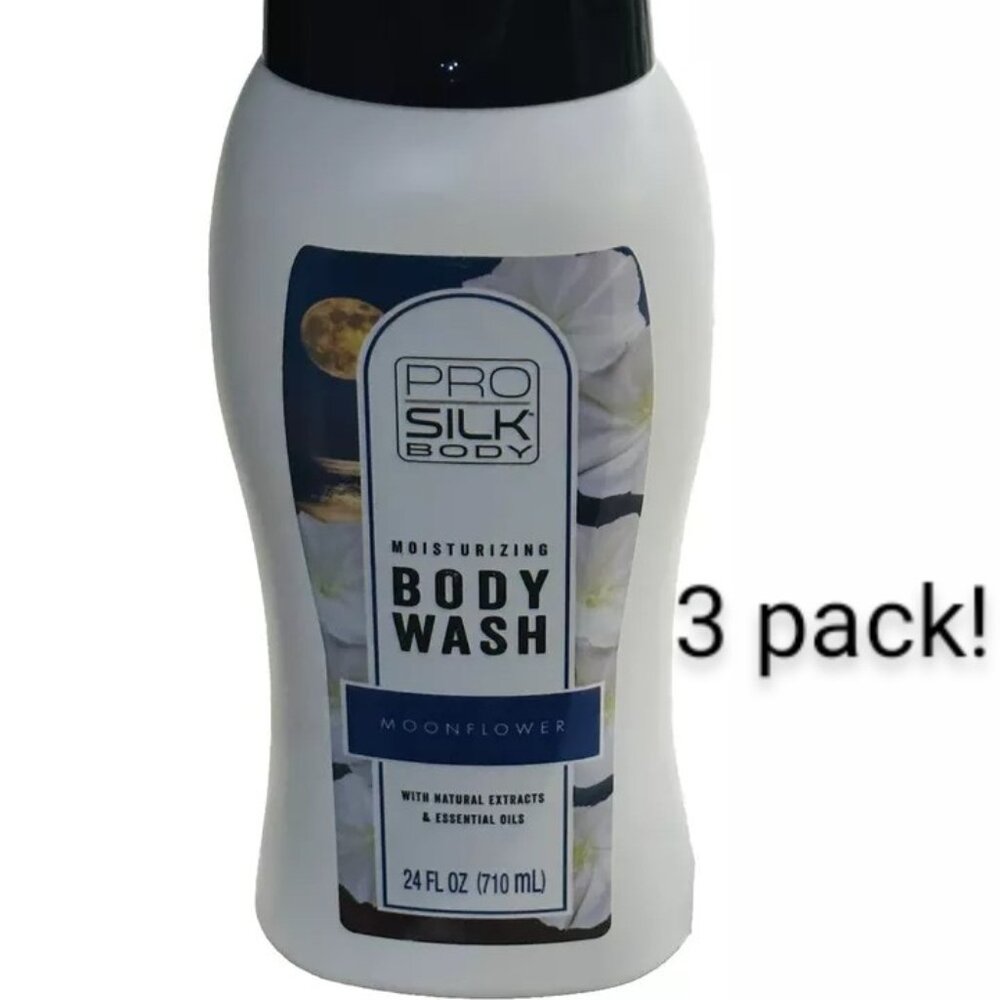 Pro Silk Moonflower Moisturizing Body Wash 24 OZ Bottles--3PACK!!!